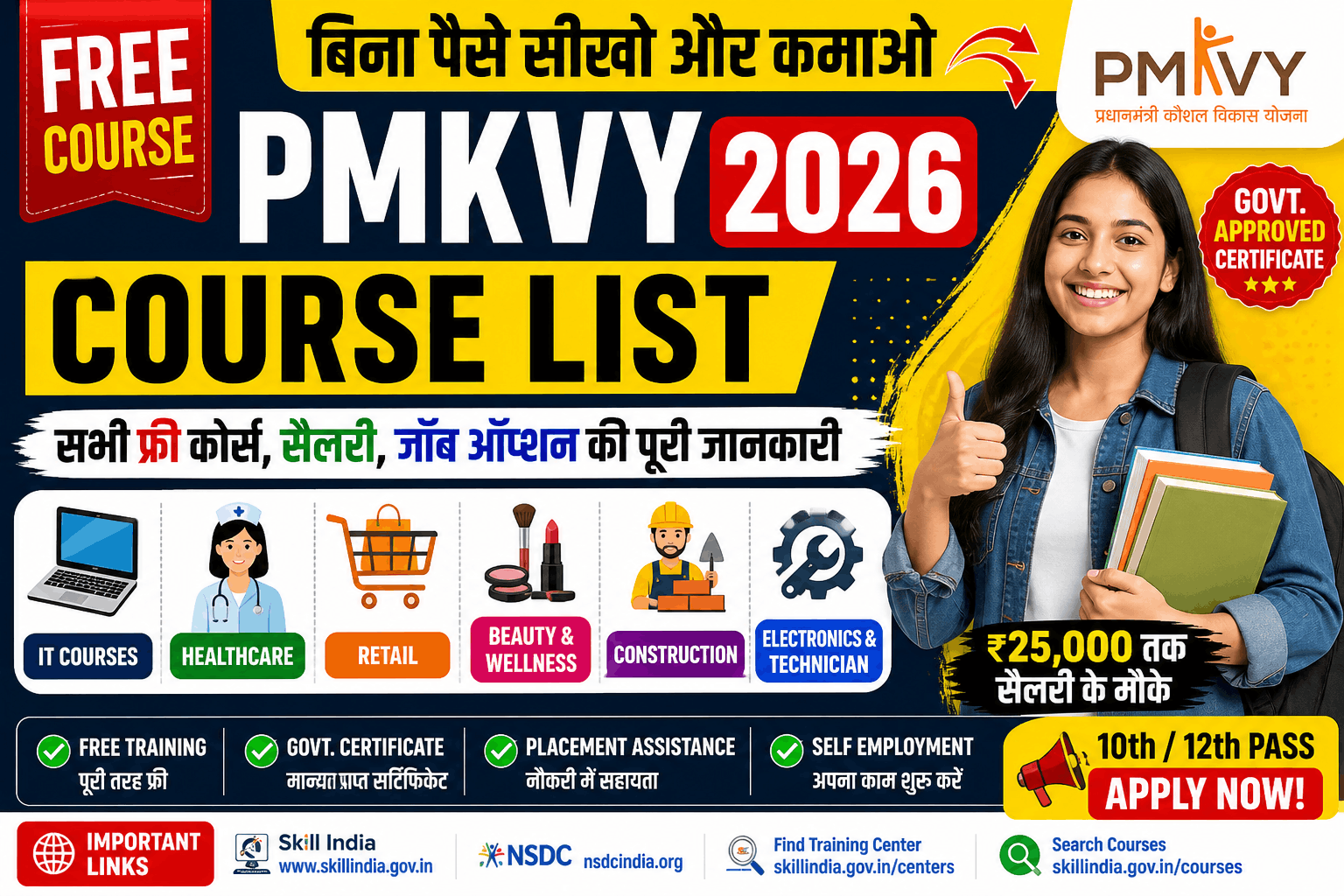 pmkvy course list 2026