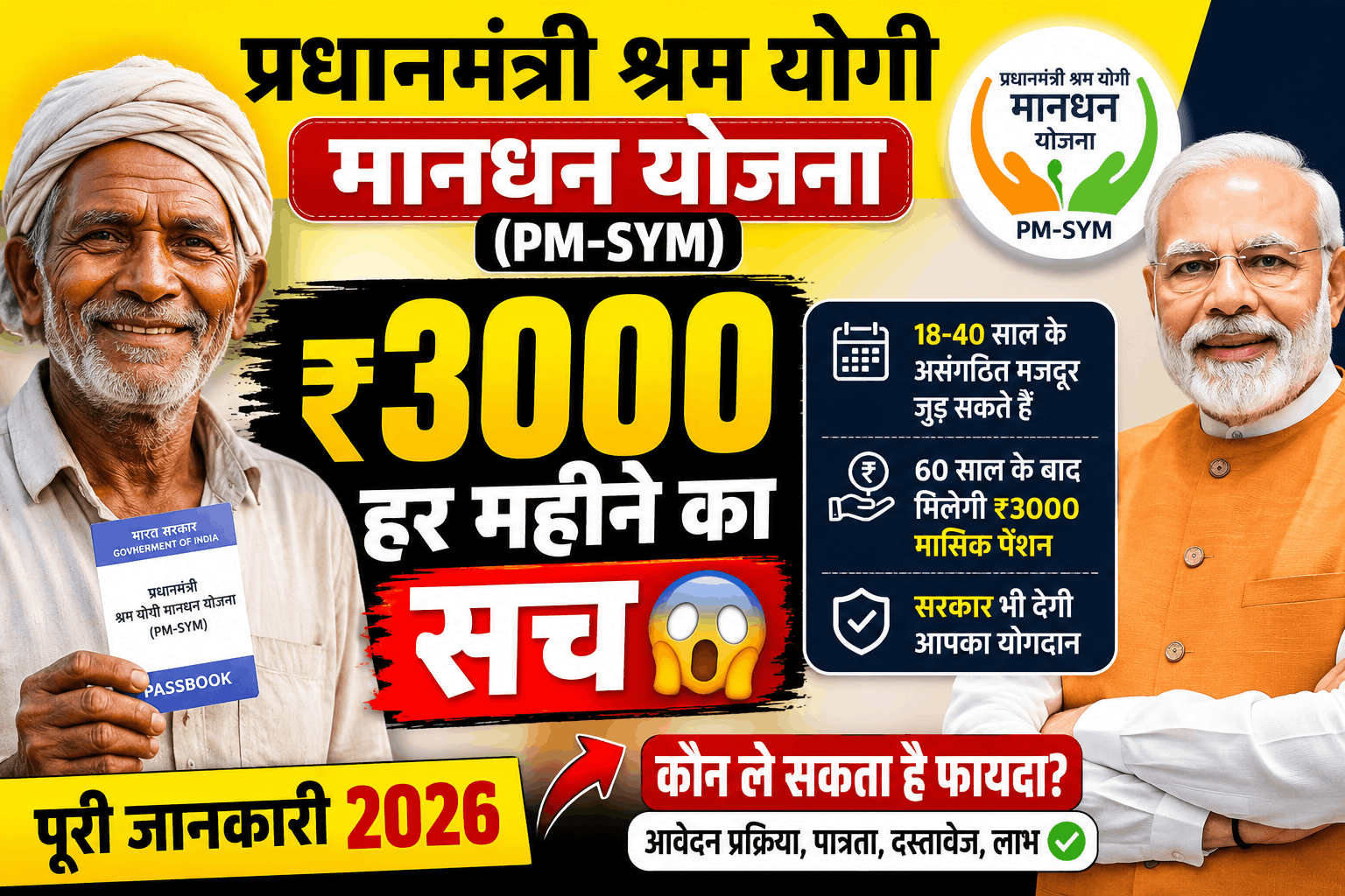 प्रधानमंत्री श्रम योगी मानधन योजना 2026